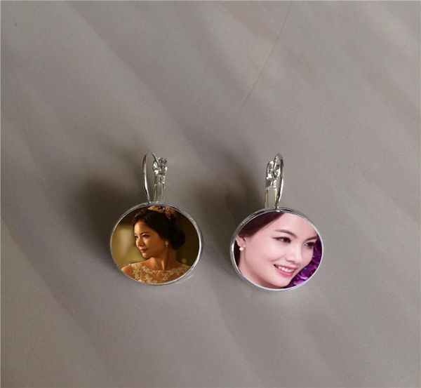 blank earrings for sublimation fashion earring for women transfer printing round jewelry customized gift wholes3949696, Silver